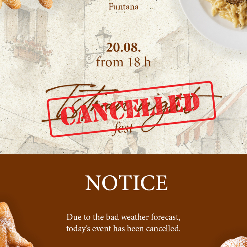 Istrian Night at Polidor Cancelled
